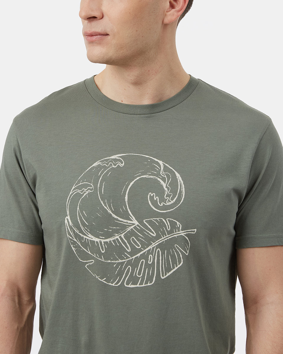 Tentree Palm Wave T-Shirt - Agave Green