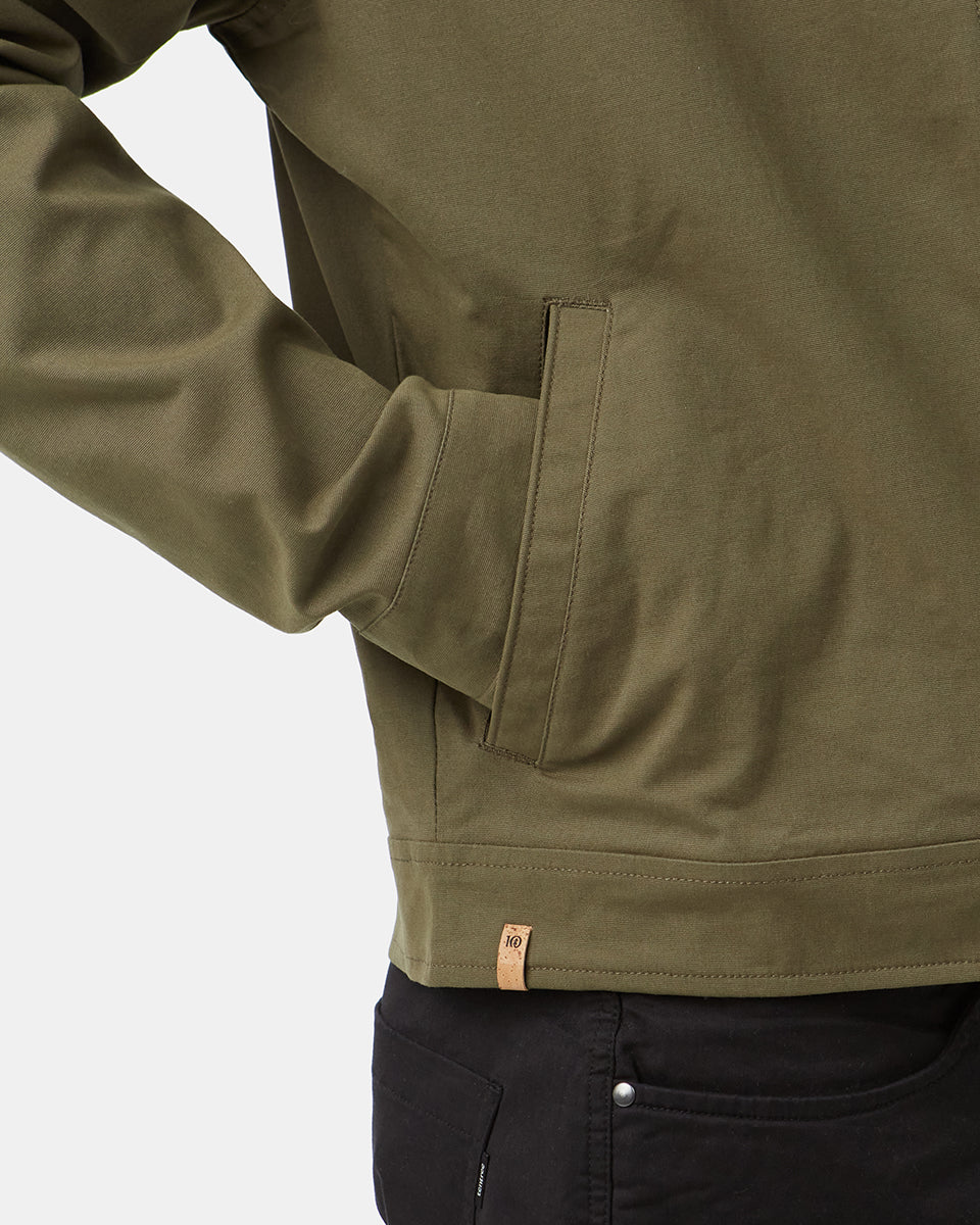 Tentree Harrington Jacket - Olive Night Green