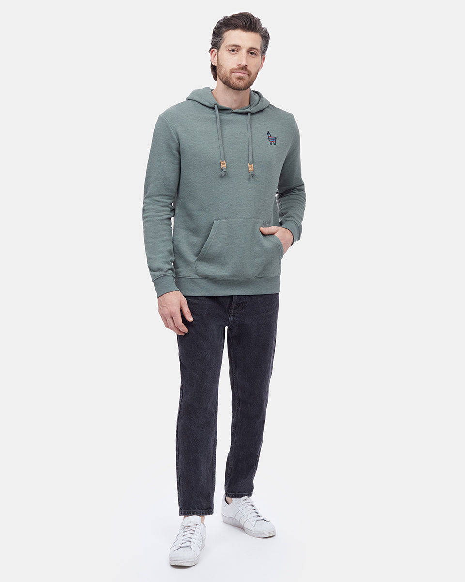 Tentree Peru Embroidered Llama Hoodie - Agave Green
