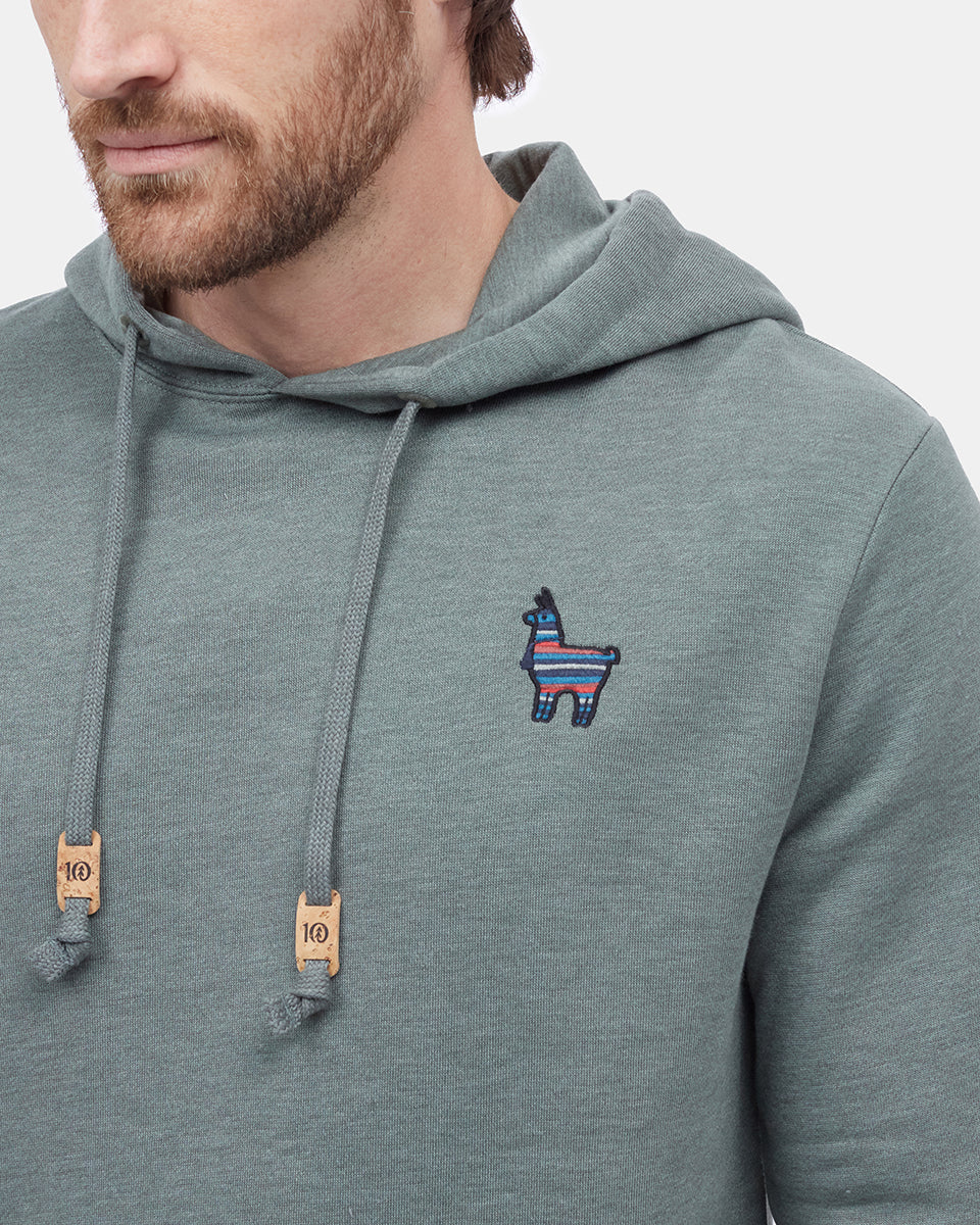 Tentree Peru Embroidered Llama Hoodie - Agave Green