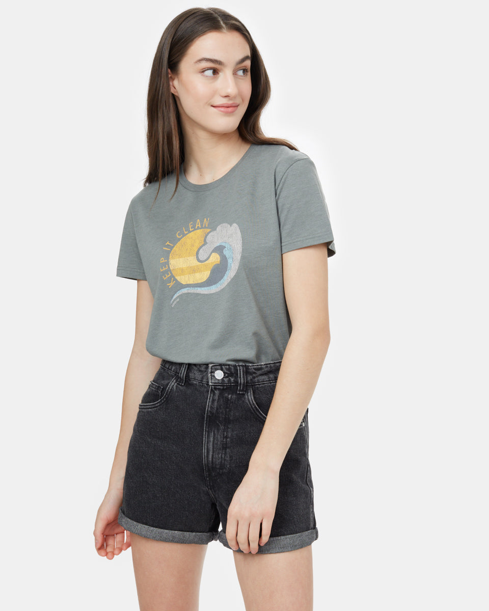 Tentree Keep It Clean T-Shirt - Agave Green Heather