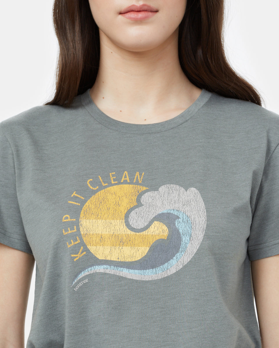 Tentree Keep It Clean T-Shirt - Agave Green Heather