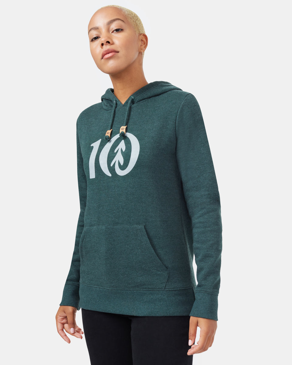 Tentree Ten Hoodie - Dark Forest Green Heather