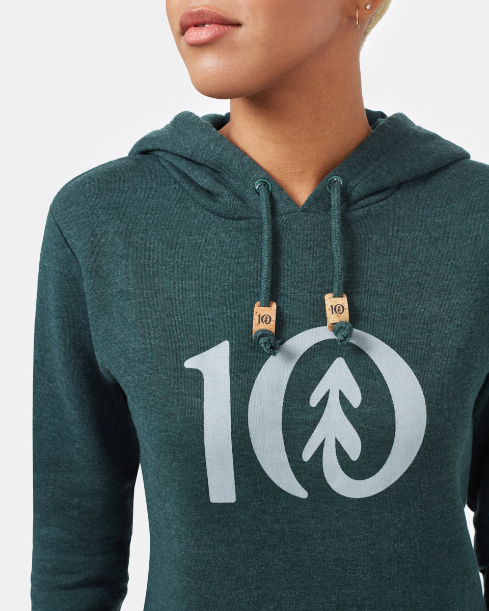 Tentree Ten Hoodie - Dark Forest Green Heather