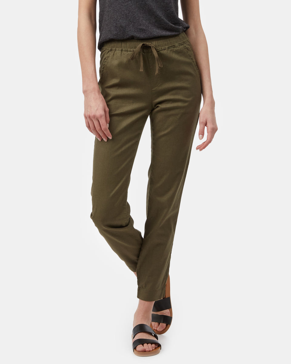 Tentree Hemp Stretch Pacific Jogger - Olive Night Green
