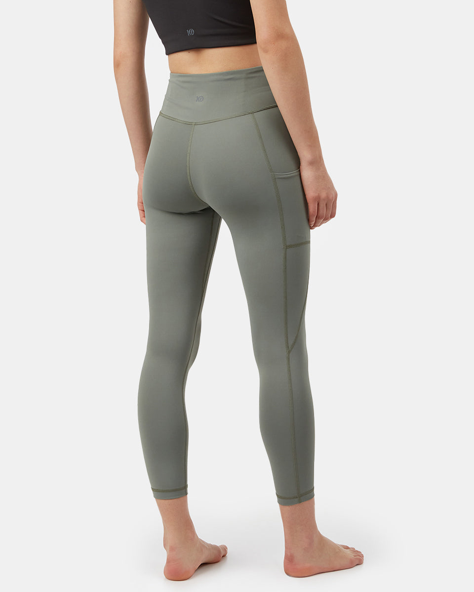Tentree InMotion 7/8 Pocket Legging - Agave Green