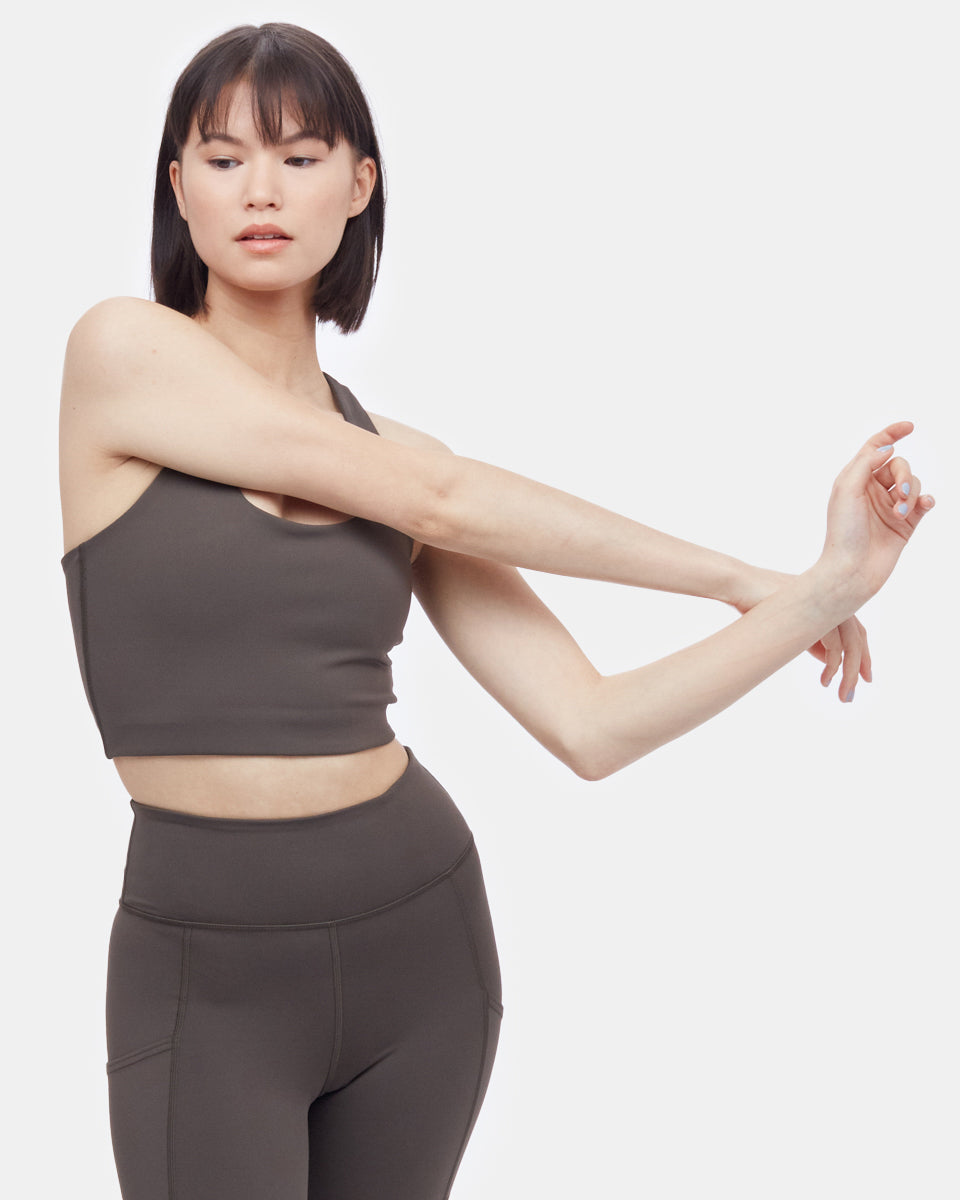 Tentree InMotion 7/8 Pocket Legging - Black Olive Green
