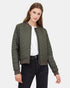 Tentree Cloud Shell Bomber Jacket - Black Olive Green