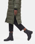 Tentree Lookout Long Puffer - Black Olive Green