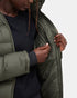 Tentree Lookout Long Puffer - Black Olive Green