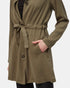 Tentree Women's Tencel Soft Trench - Olive Night Green
