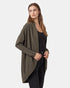 Tentree French Terry Cocoon Cardigan - Black Olive Green