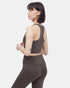 Tentree InMotion Longline Active Bra - Black Olive Green