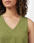 Tentree TreeBlend V-Neck Tank - Olive Branch