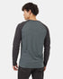 Tentree Men's TreeBlend Baker Henley Longsleeve - Urban Green Heather Meteorite Black Heather