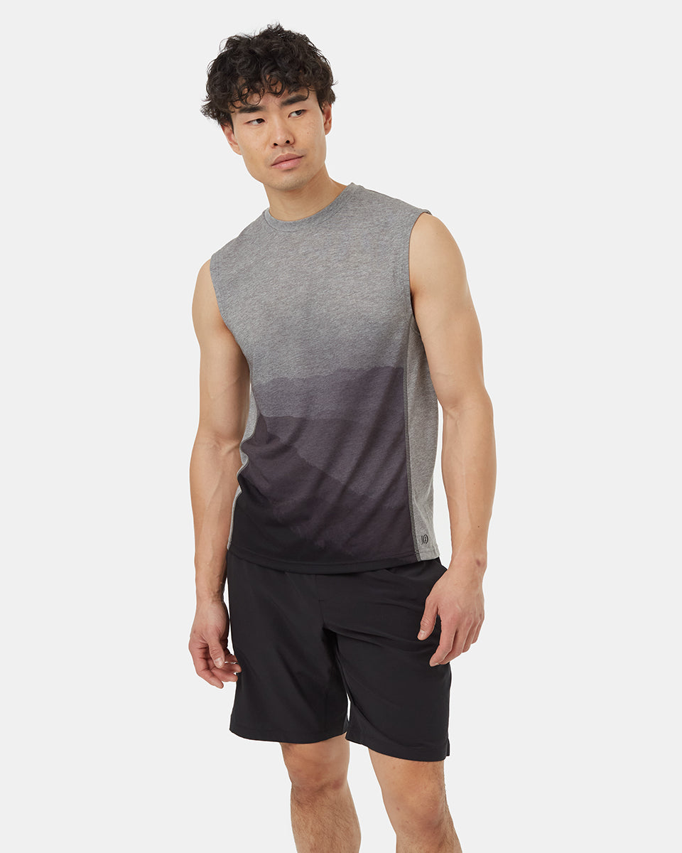 Tentree Men's InMotion Tank - Hi Rise Grey Heather Hi Rise Grey-Mountain Sub