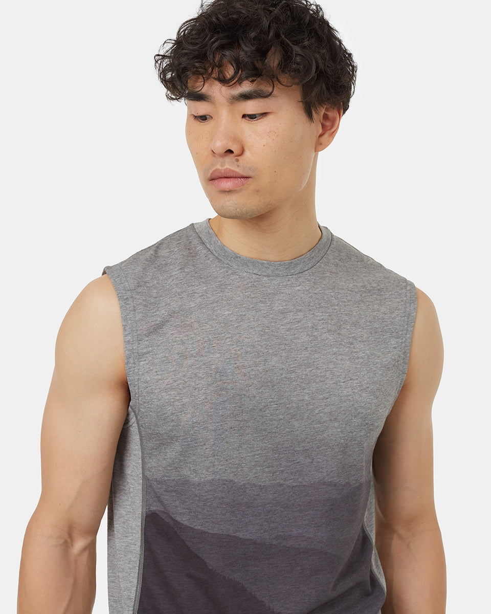 Tentree Men's InMotion Tank - Hi Rise Grey Heather Hi Rise Grey-Mountain Sub