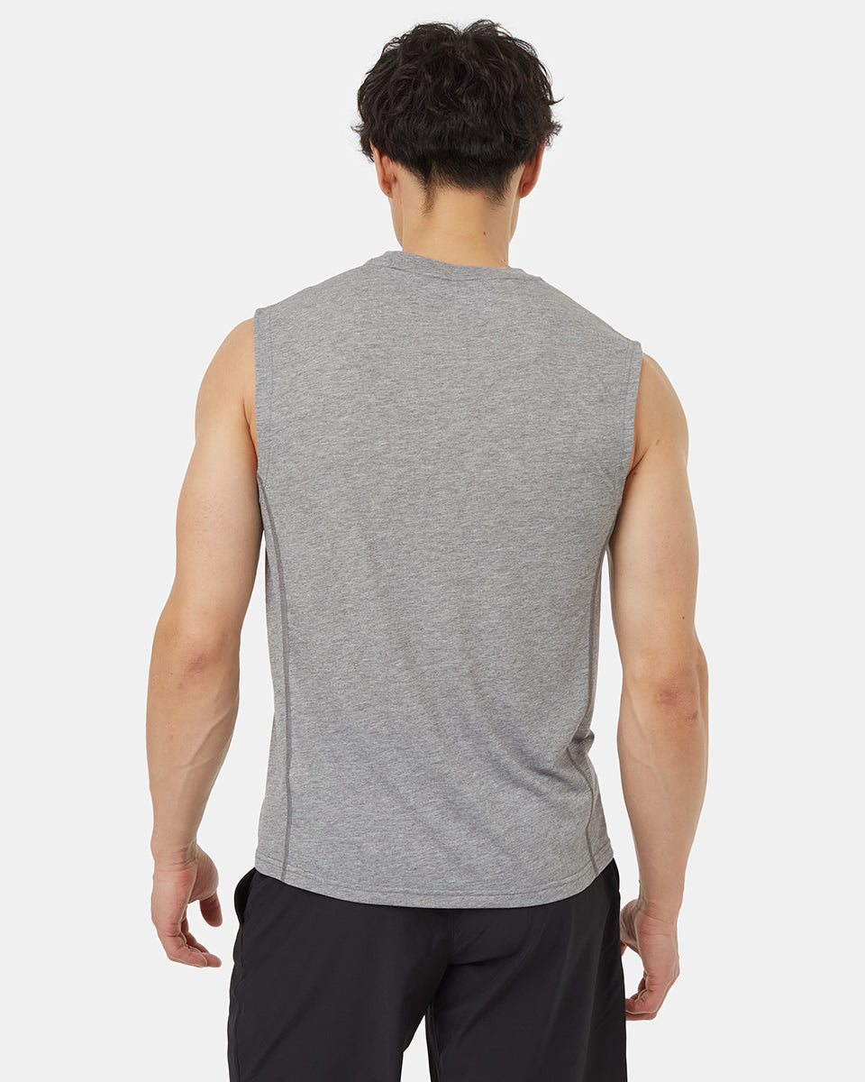 Tentree Men's InMotion Tank - Hi Rise Grey Heather Hi Rise Grey-Mountain Sub