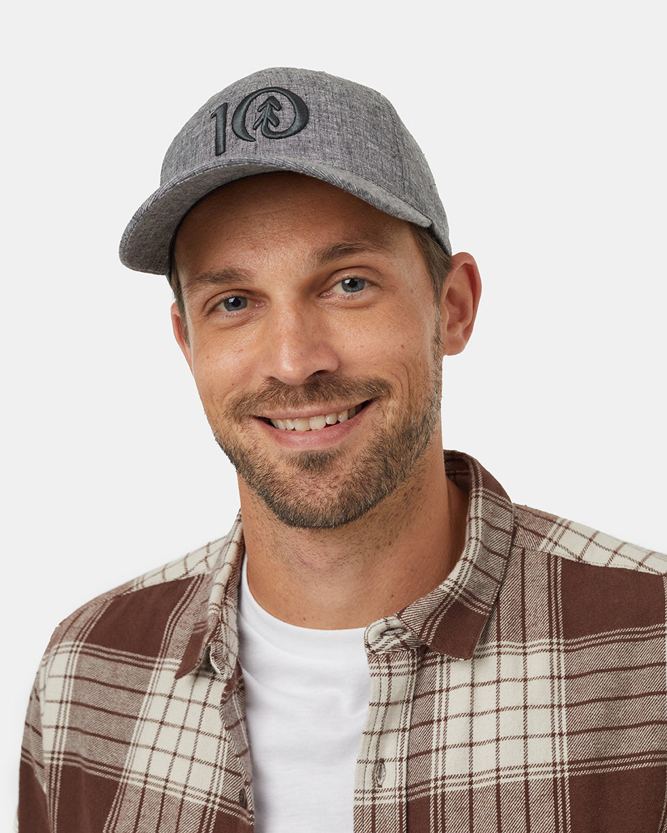 Tentree Logo Hemp Thicket Hat - Graphite Heather Carbon Grey
