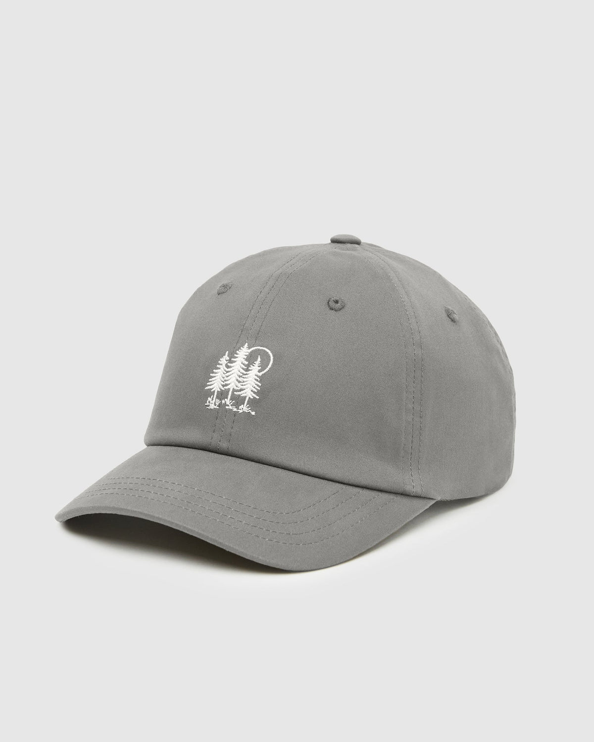 Tentree Golden Forest Peak Hat - Granite Grey White