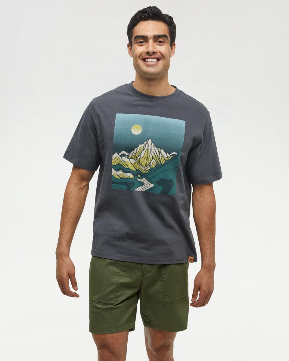 Tentree Men's Emerald Edge Relaxed T-Shirt - Graphite Sagebrush Green
