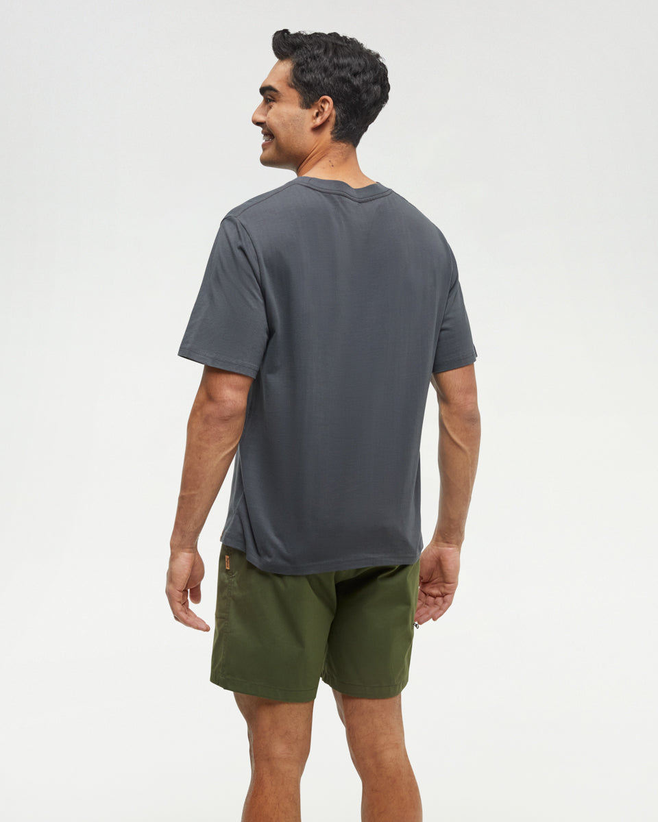 Tentree Men's Emerald Edge Relaxed T-Shirt - Graphite Sagebrush Green