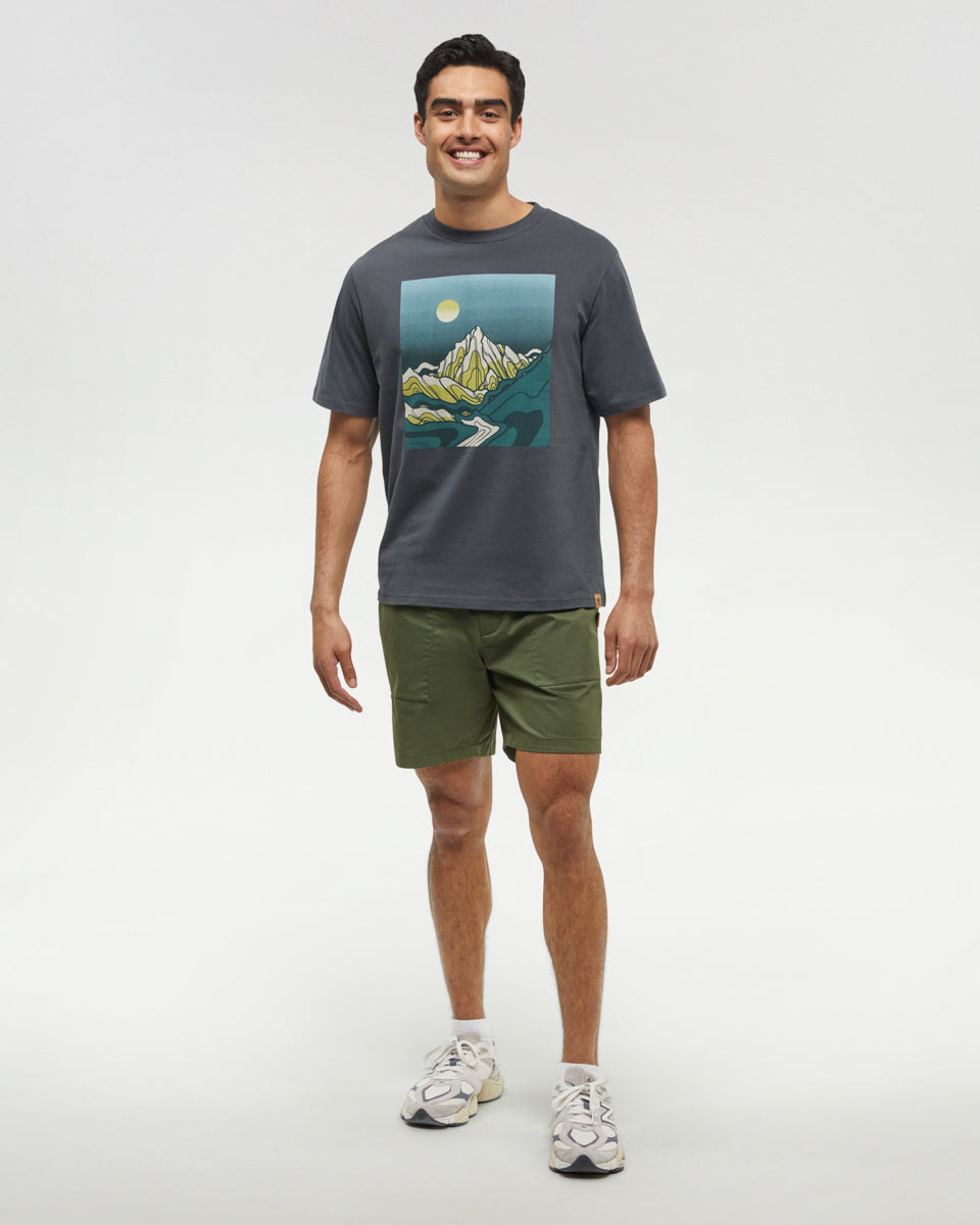 Tentree Men's Emerald Edge Relaxed T-Shirt - Graphite Sagebrush Green