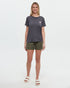 Tentree Women's Emerald Edge Arch T-Shirt - Graphite Moonscape