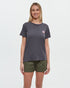 Tentree Women's Emerald Edge Arch T-Shirt - Graphite Moonscape