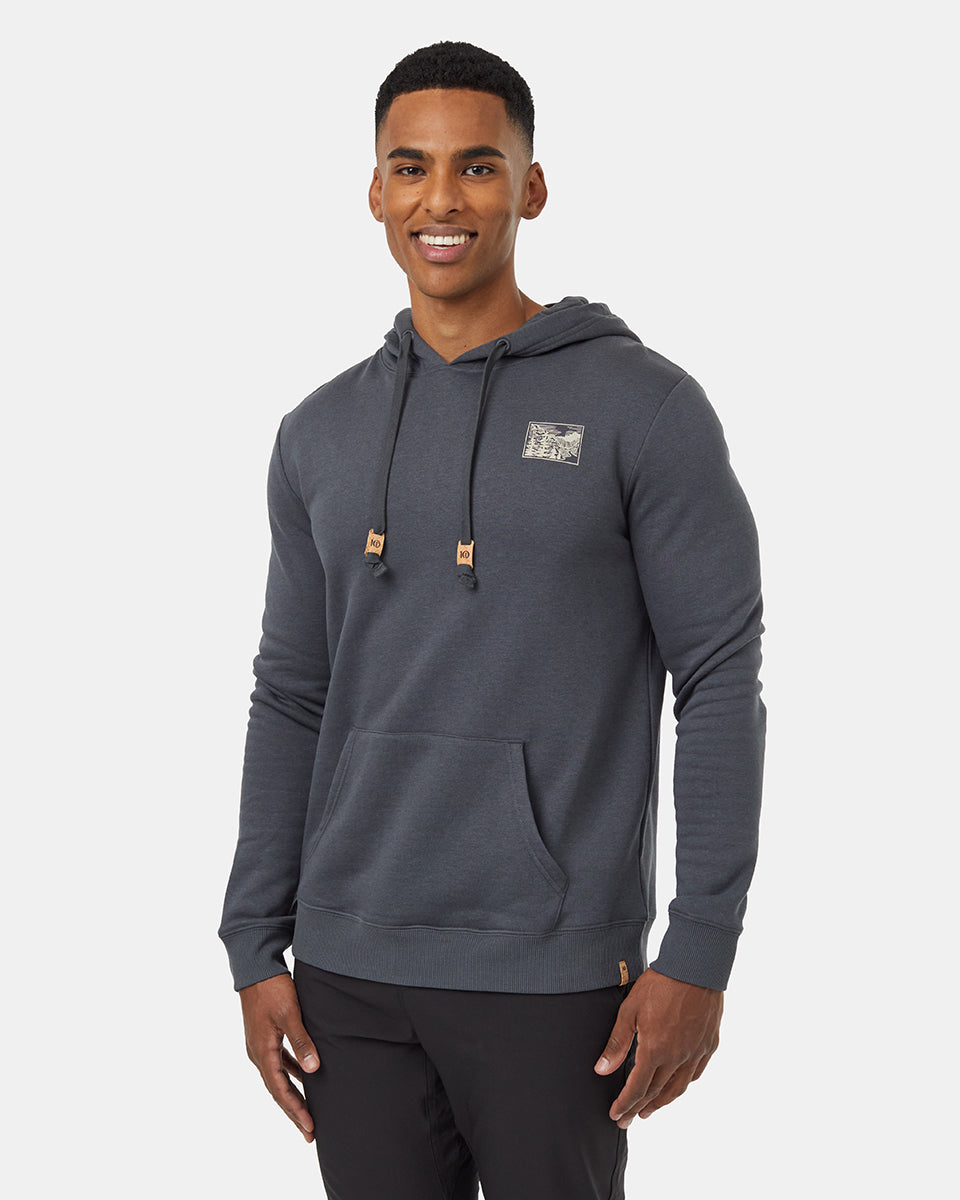 Tentree Men's Etched Mountain Hoodie - Graphite Pale Oak