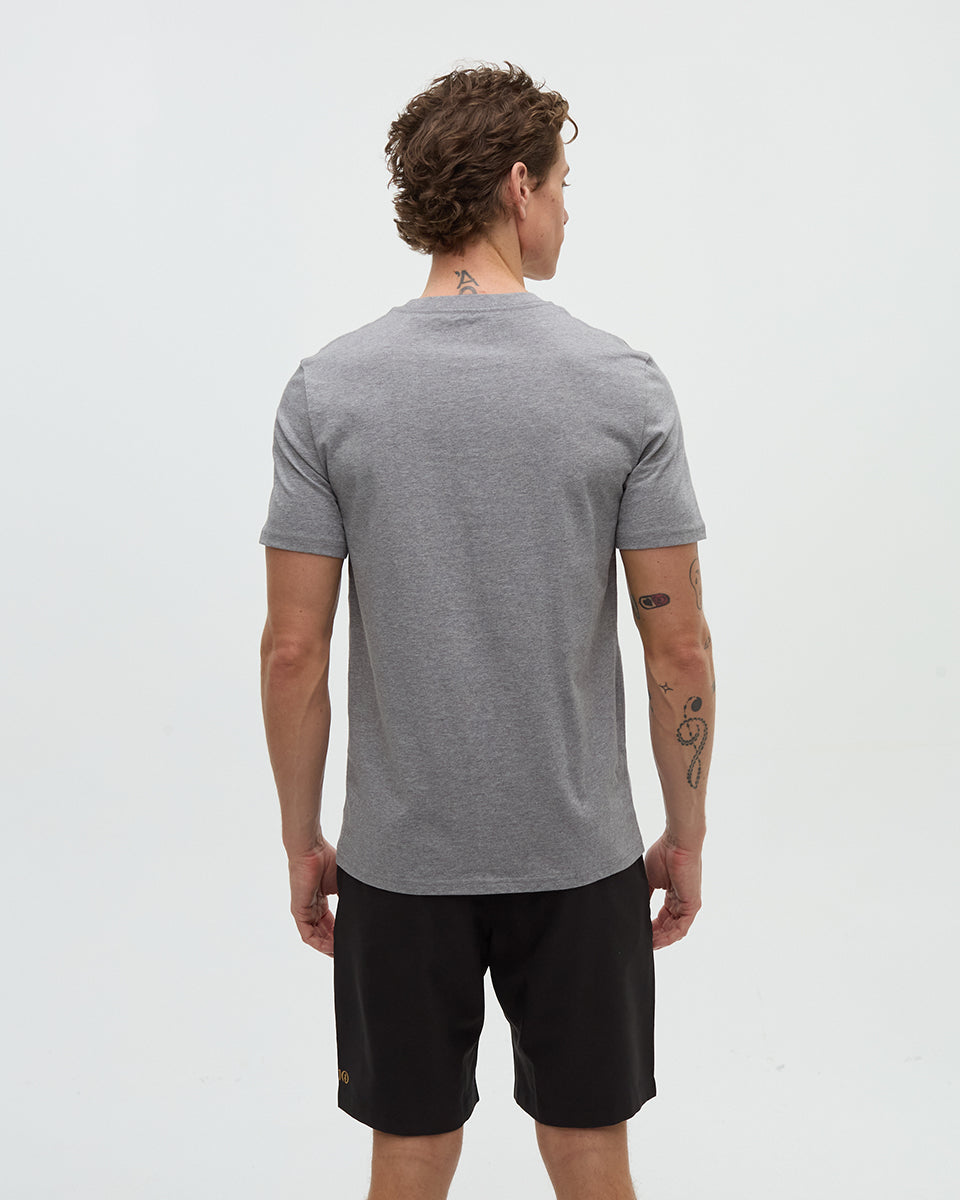 Tentree Men's Summer Guitar T-Shirt - Grey Heather Meteorite Black