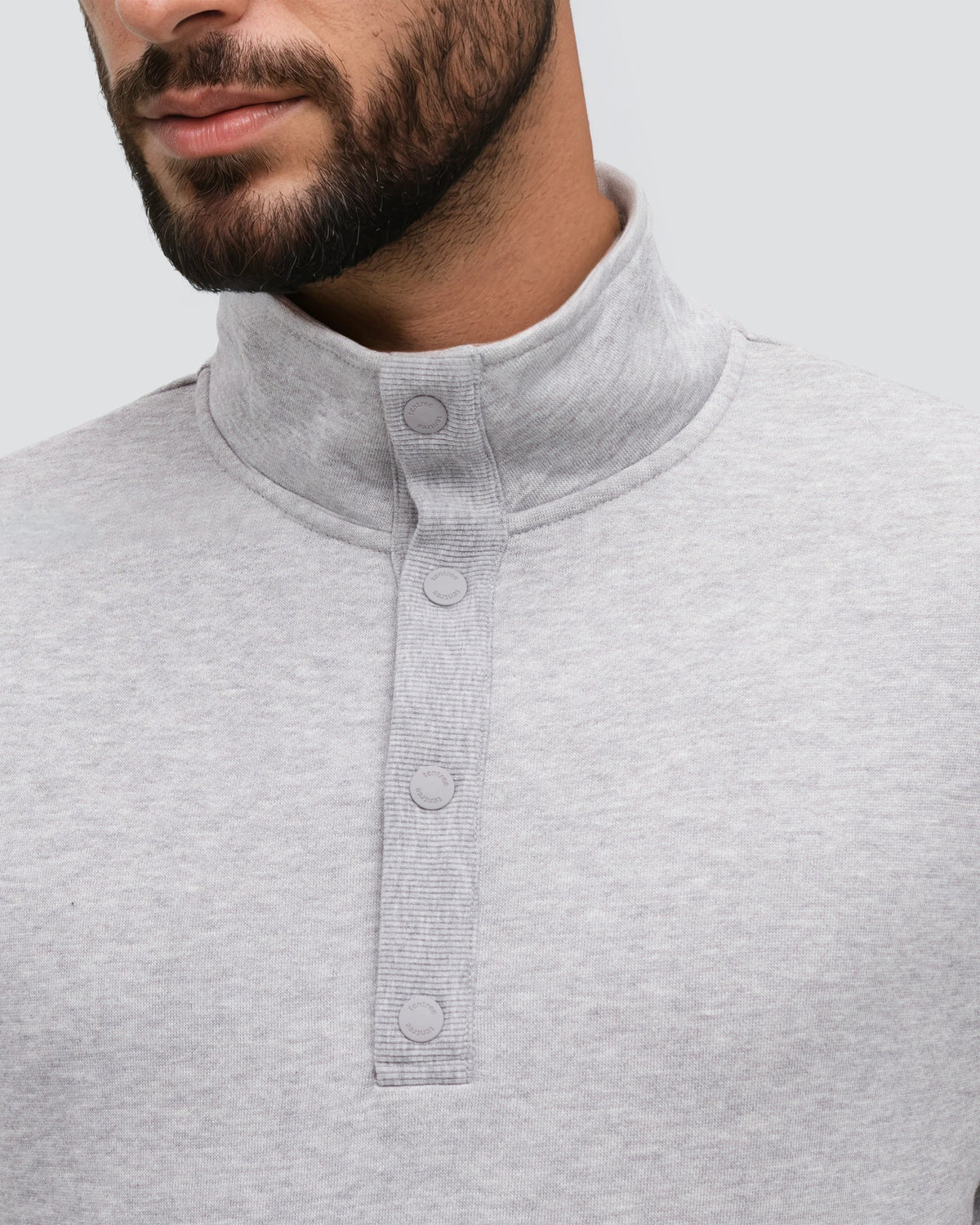 Tentree Men's Howson 1/4 Snap - Harbour Grey Heather
