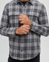 Tentree Men's Kapok Flannel Colville - Graphite Spruce Plaid