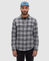 Tentree Men's Kapok Flannel Colville - Graphite Spruce Plaid