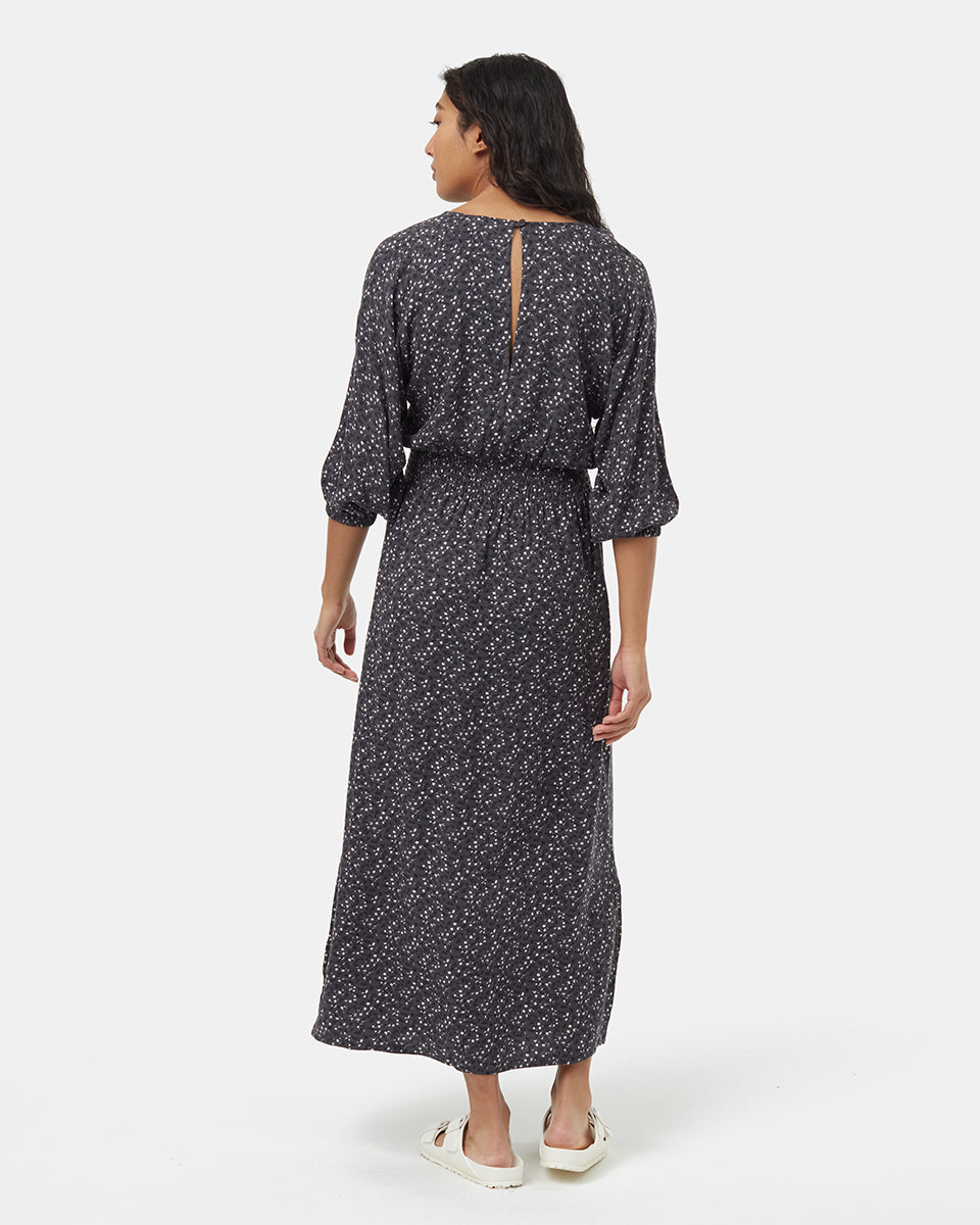 Tentree Women's EcoWoven Crepe Maxi Dress - Graphite Flourish Floral