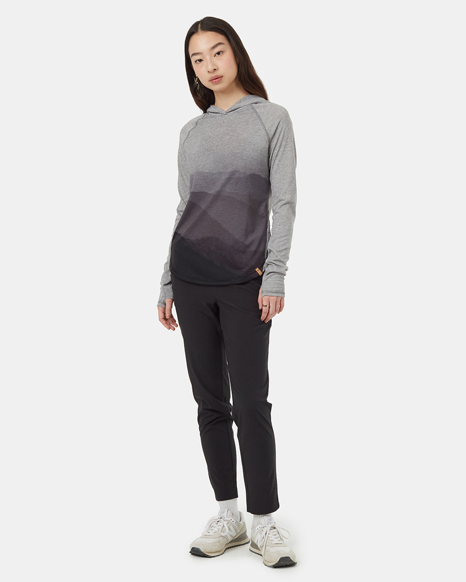 Tentree Women's InMotion Hoodie - Hi Rise Grey Heather Hi Rise Grey Mountain Sub