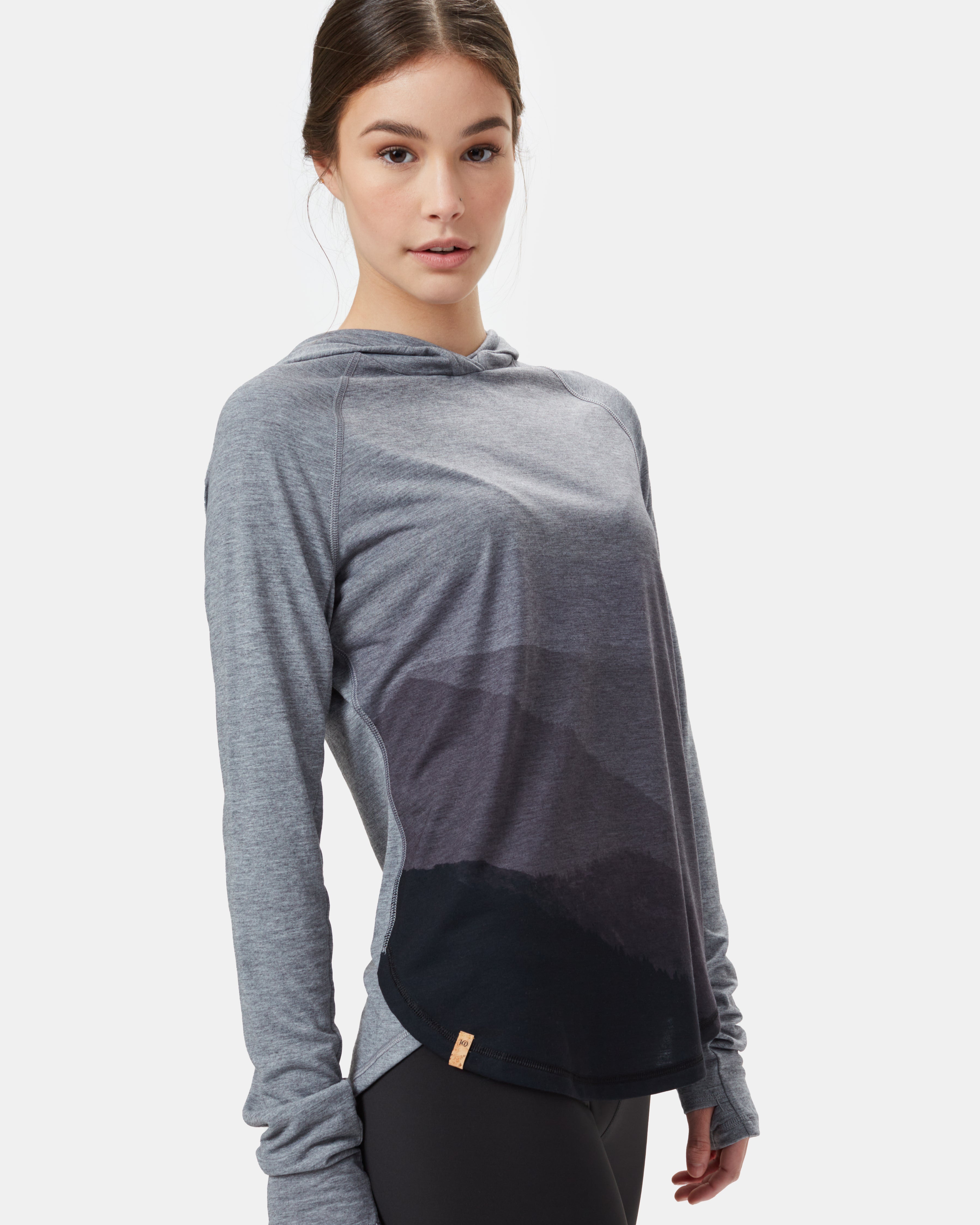 Tentree Women's InMotion Hoodie - Hi Rise Grey Heather Hi Rise Grey Mountain Sub