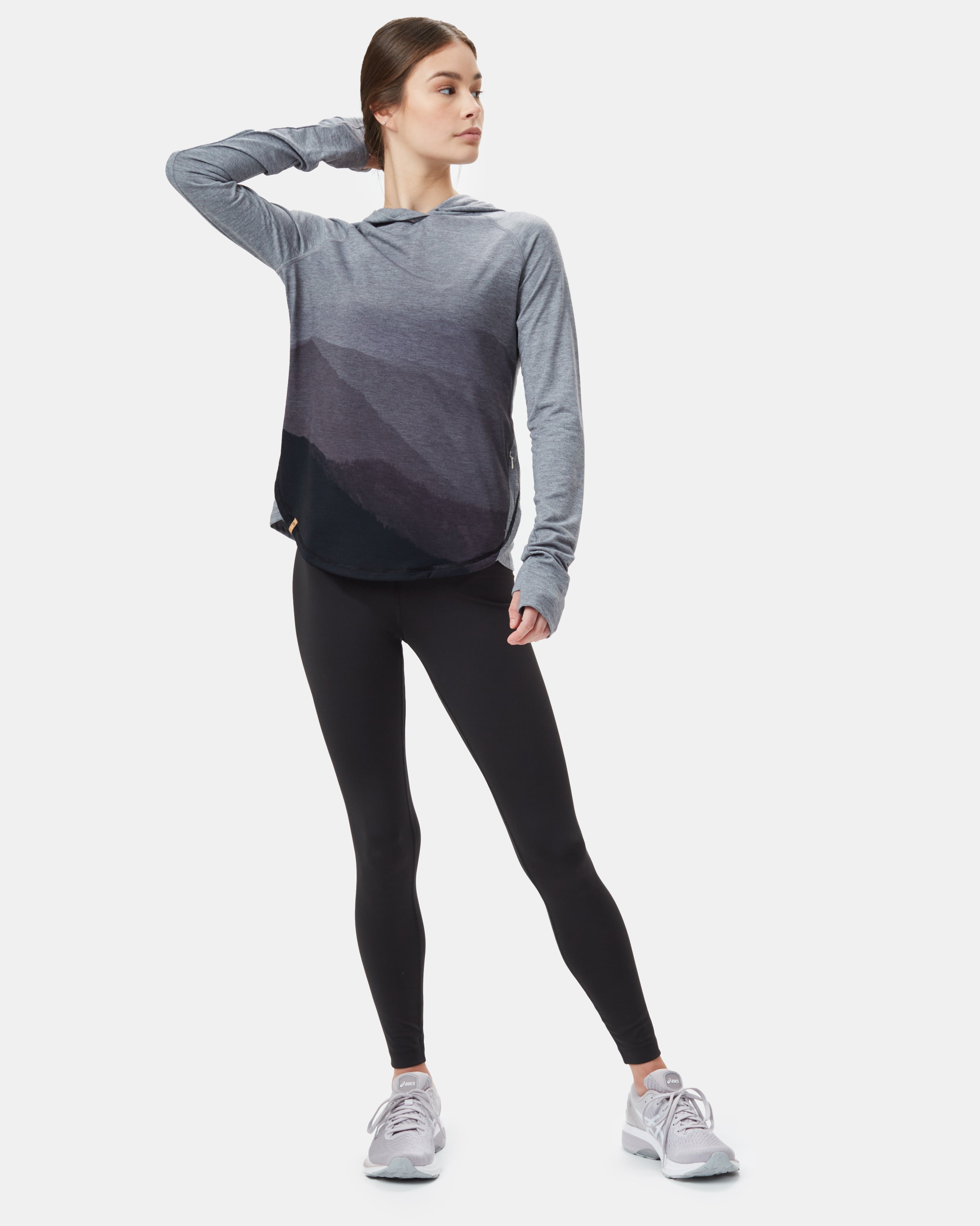 Tentree Women's InMotion Hoodie - Hi Rise Grey Heather Hi Rise Grey Mountain Sub