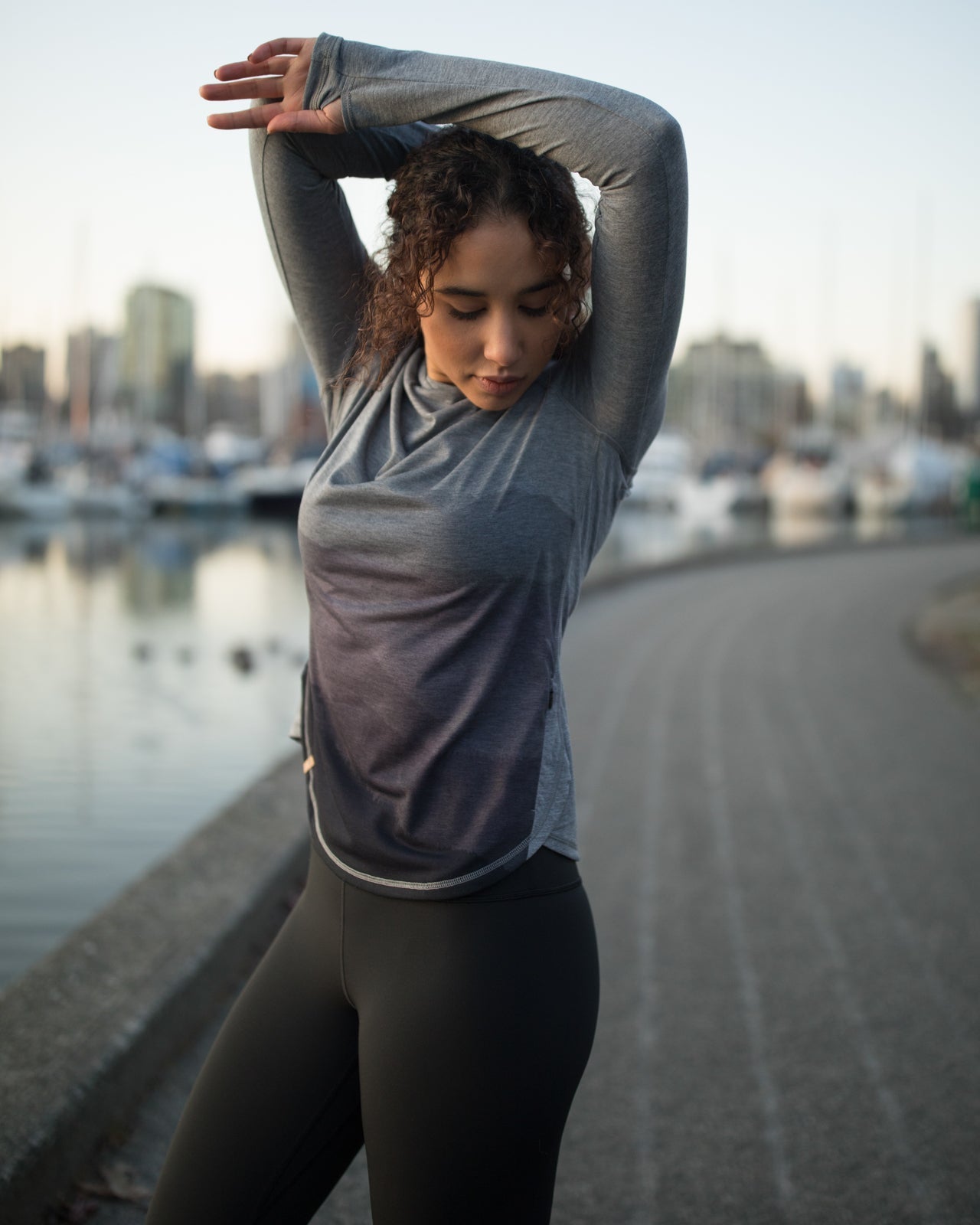 Tentree Women's InMotion Hoodie - Hi Rise Grey Heather Hi Rise Grey Mountain Sub