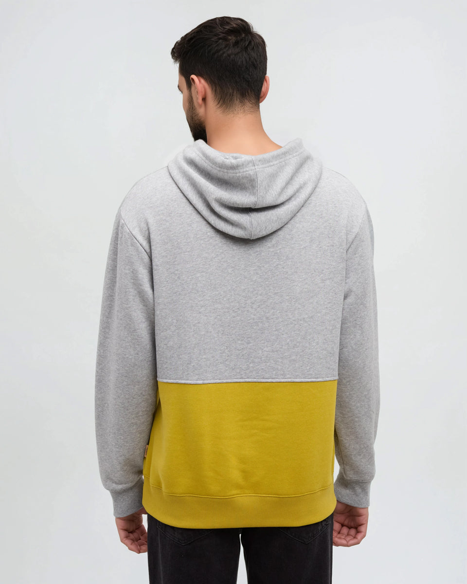 Tentree Men's Howson Hoodie - Harbour Grey Heather Rustic Yellow