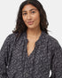 Tentree Women's EcoWoven Crepe Smocked Blouse - Graphite Flourish Floral