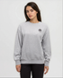 Tentree Women's Floral Heritage Crew - Harbour Grey Heather Meteorite Black