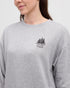 Tentree Women's Floral Heritage Crew - Harbour Grey Heather Meteorite Black