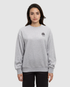 Tentree Women's Floral Heritage Crew - Harbour Grey Heather Meteorite Black