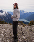 Tentree Women's Floral Heritage Crew - Harbour Grey Heather Meteorite Black