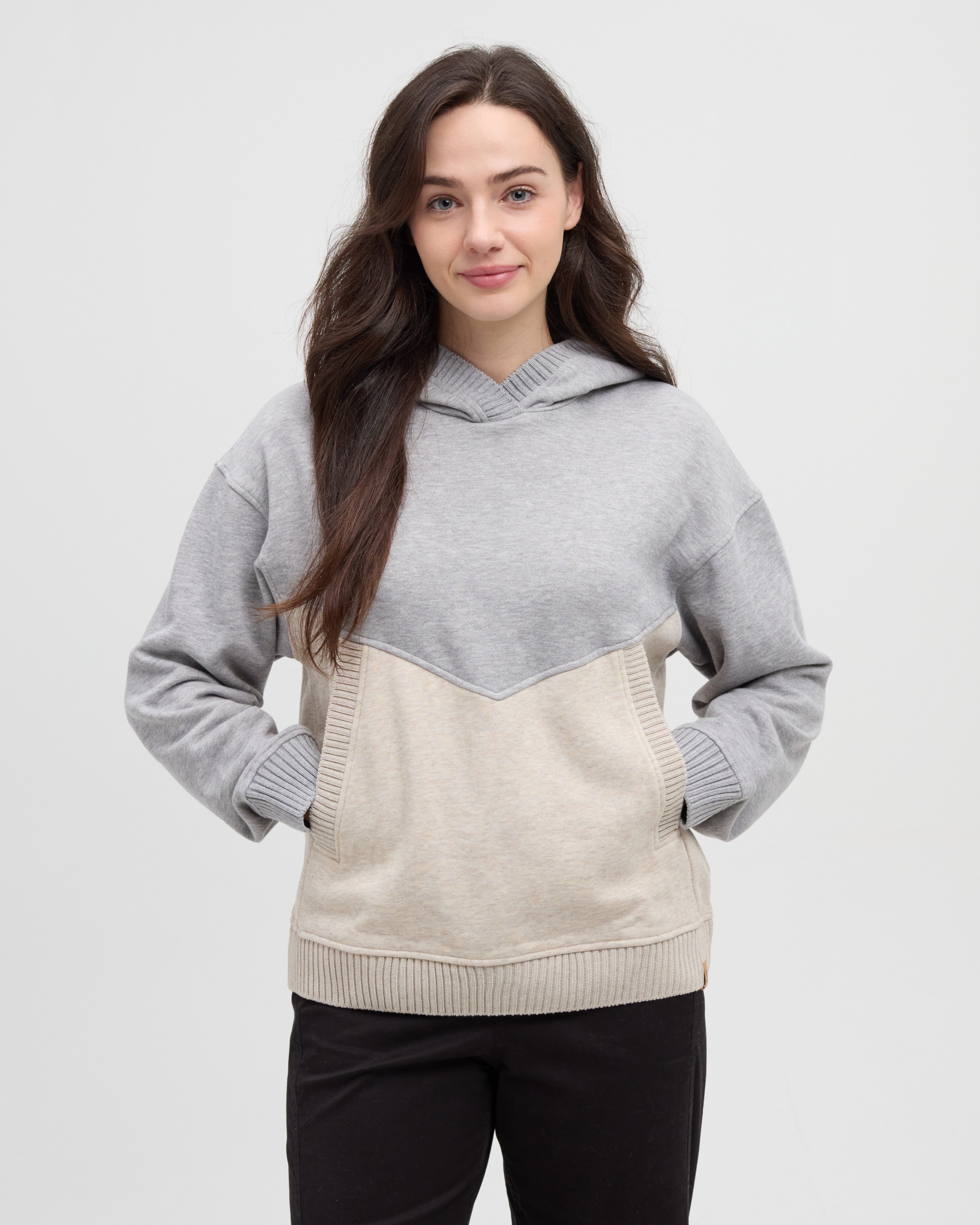 Tentree Women's Foster Hoodie - Harbour Grey Heather Pale Oak Heather