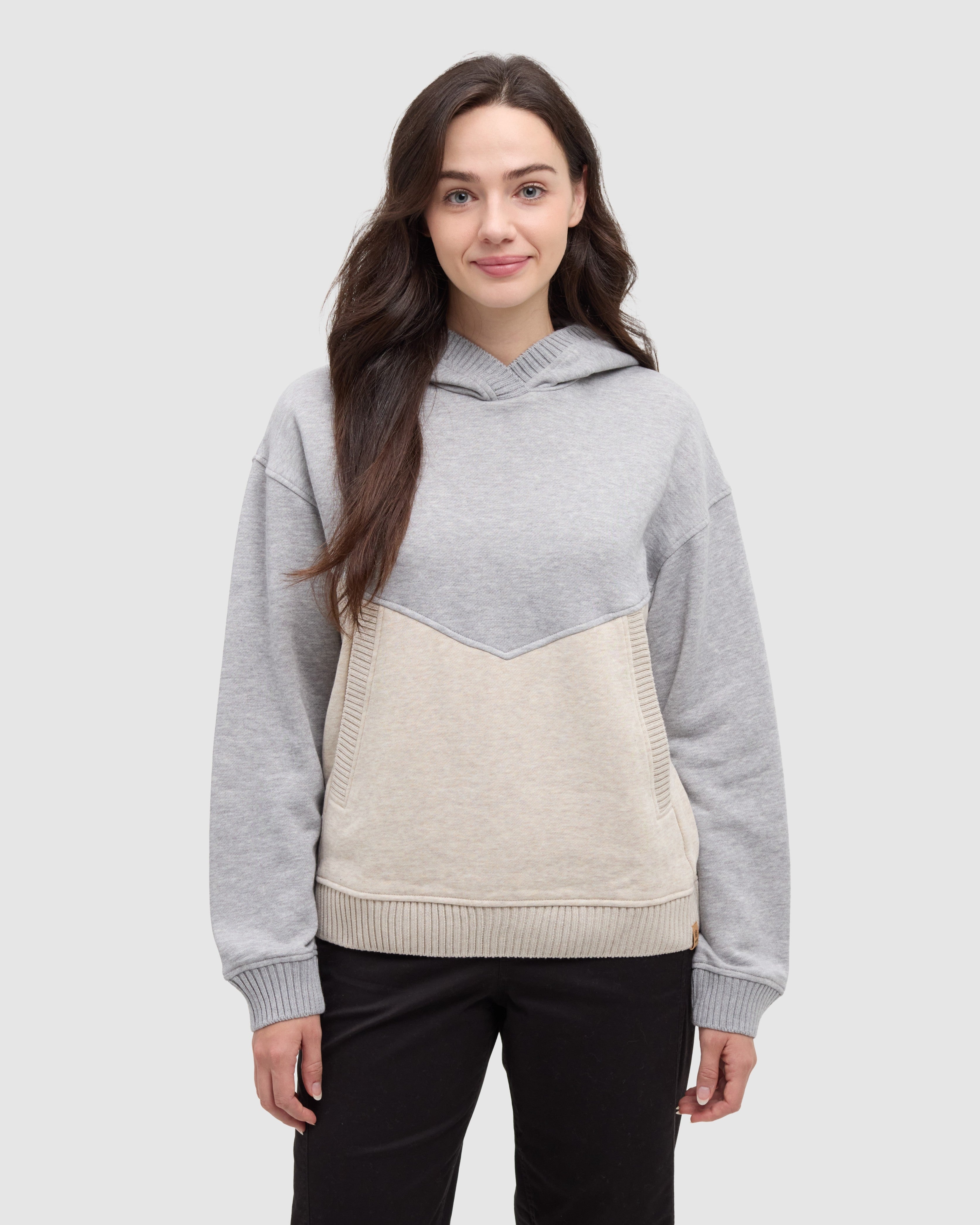 Tentree Women's Foster Hoodie - Harbour Grey Heather Pale Oak Heather