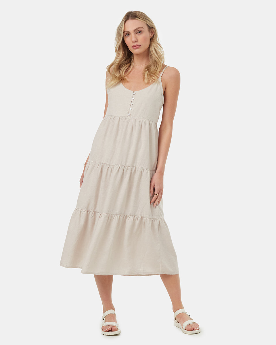 Tentree Women's Hopewell Dress - Silver Cloud Grey