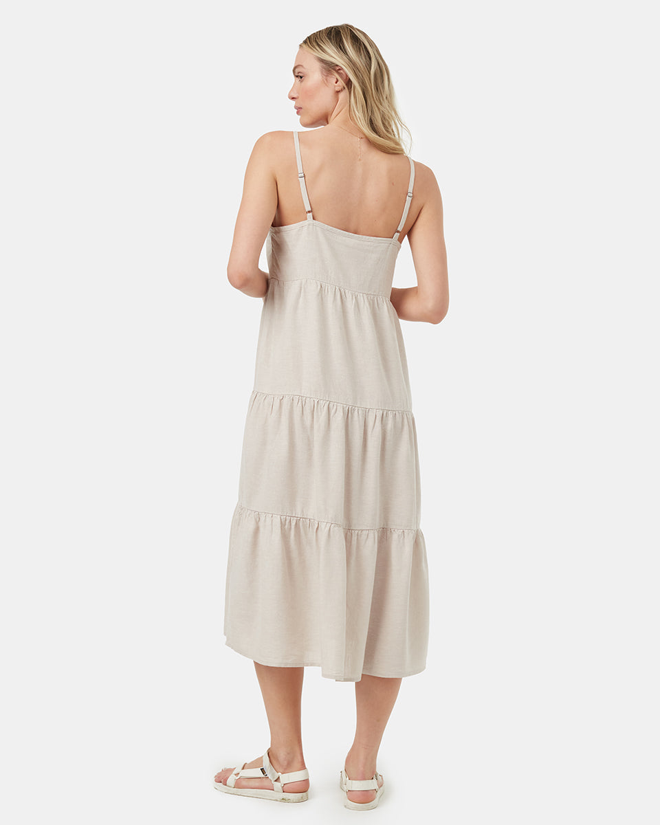Tentree Women's Hopewell Dress - Silver Cloud Grey