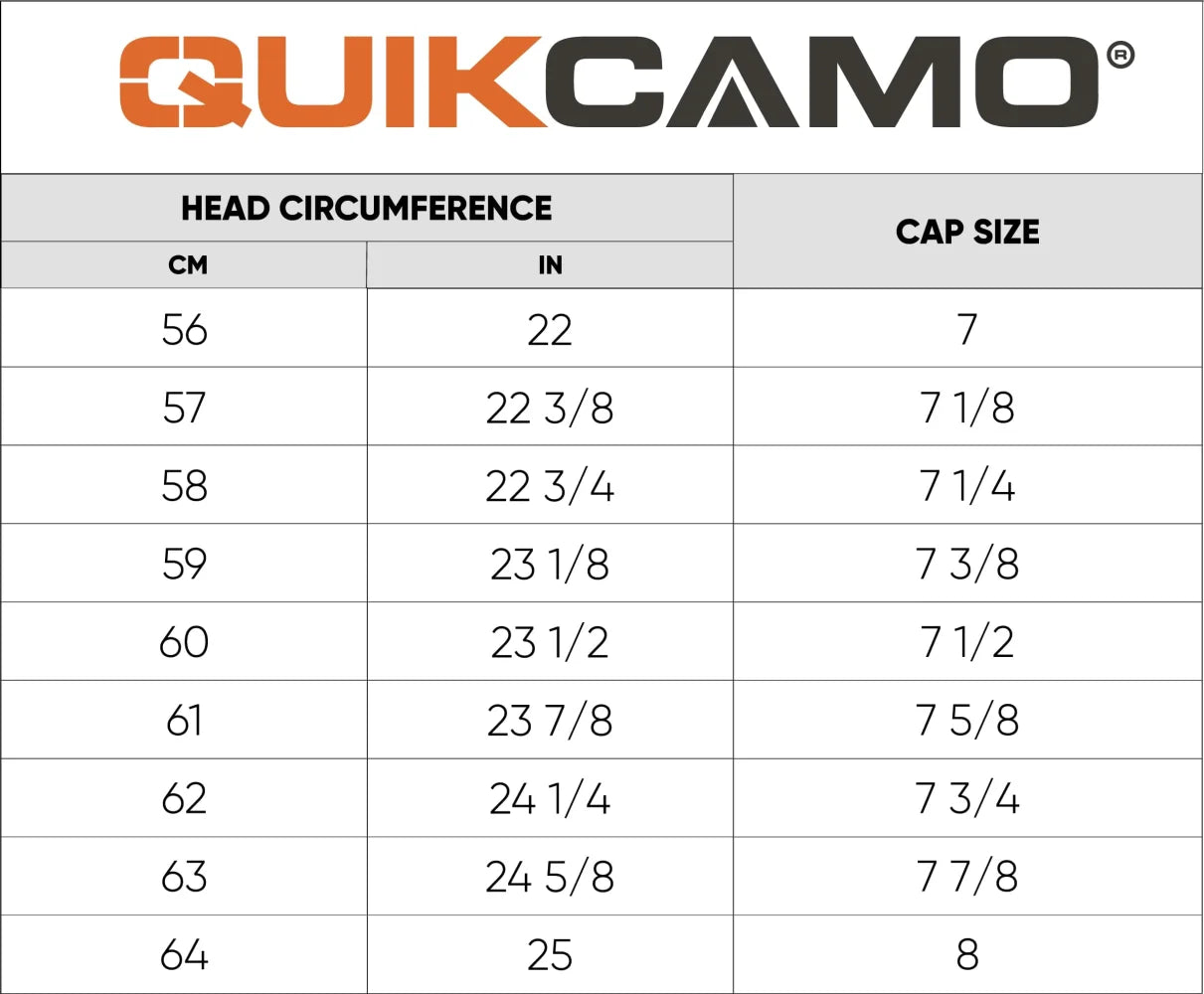 QuikCamo Fitted Hat with Rear Leafy Camo Face Mask – product view 2